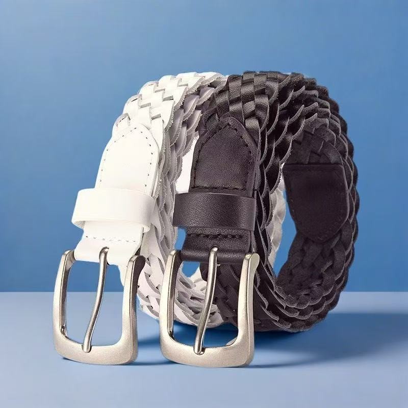 Sabuk Kulit Asli Sabuk Tenun Kulit Asli Sabuk Putih Dekorasi Serbaguna