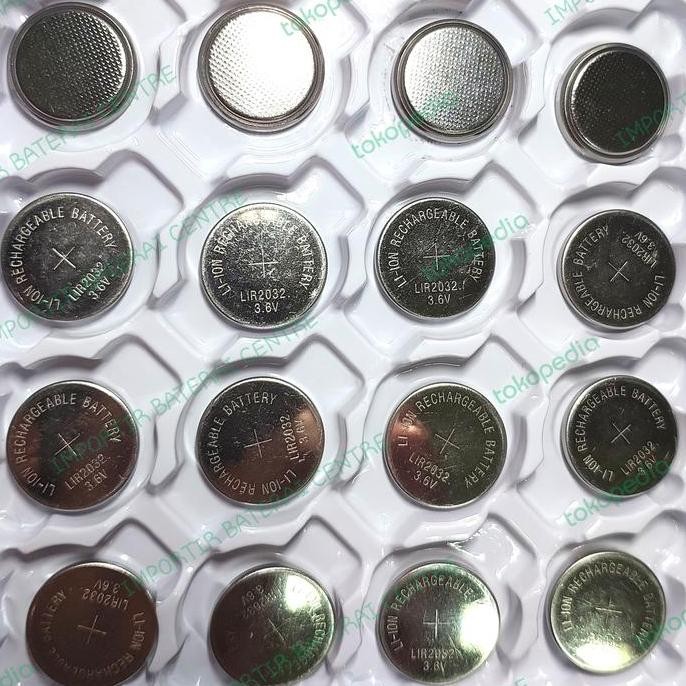 (Expert) Baterai LIR2032 Lir2032 LIR 2032 3,6Volt Li-ion Rechargeable
