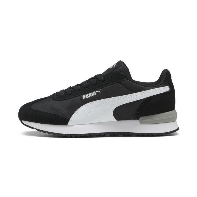 PUMA Sepatu Sneaker Wanita R78 Wind MU Unisex Black-White-Flat Light Gray
