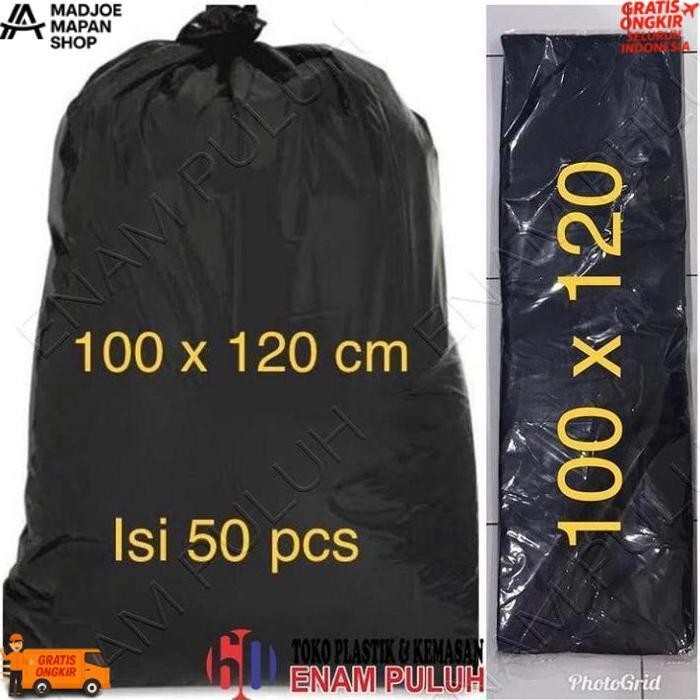 Prermium Kantong Plastik Sampah Hd Hitam Kresek Sampah Trash Bag Garbage 100 X 120 Cm Besar Jumbo Gr