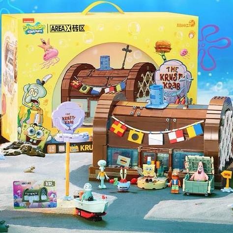 KR Area X Spongebob The Krusty Krab Brick Susun Bangunan
