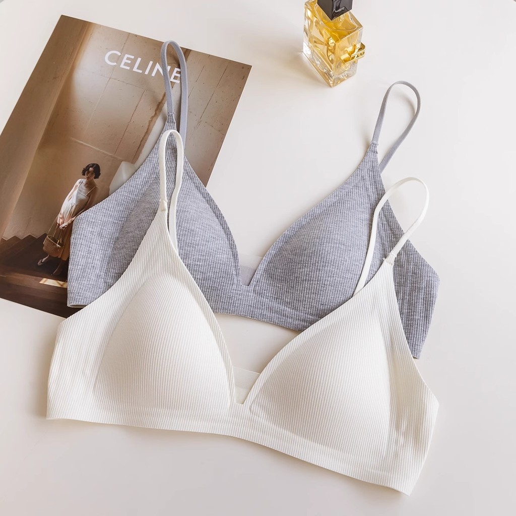 【Bisikannya】【COD】Bra Segitiga Prancis Tali Spaghetti