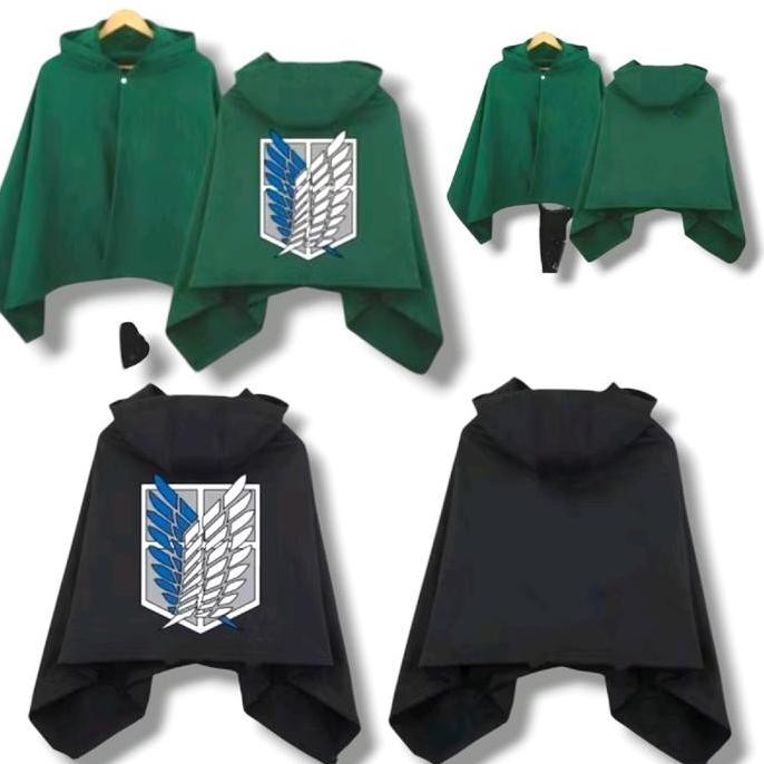 Ready  Cosplay Attack on Titan AOT Eren yeager Bat wing Jubah Anime