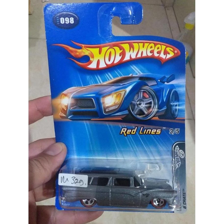 HOT WHEELS 8 CRATE SILVER BAN REDLINE