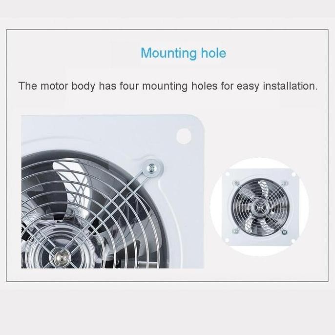 4/6/8/10Inch Exhaust Fan Dinding 4Inch Kipas Exhaust Ventilasi Dinding Exhaust Fan Kamar Mandi Boost