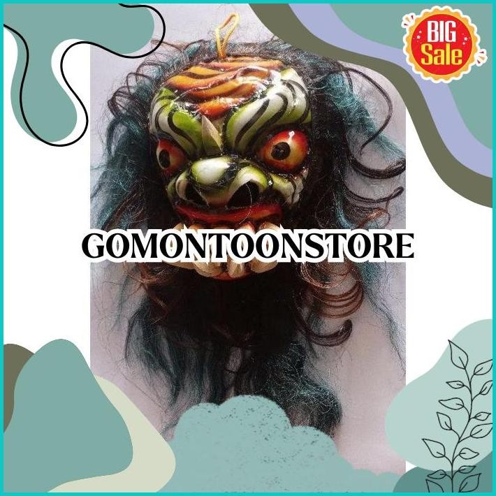 Topeng Buto Gedruk Mainan Anak Seram Asli Kayu MURAH