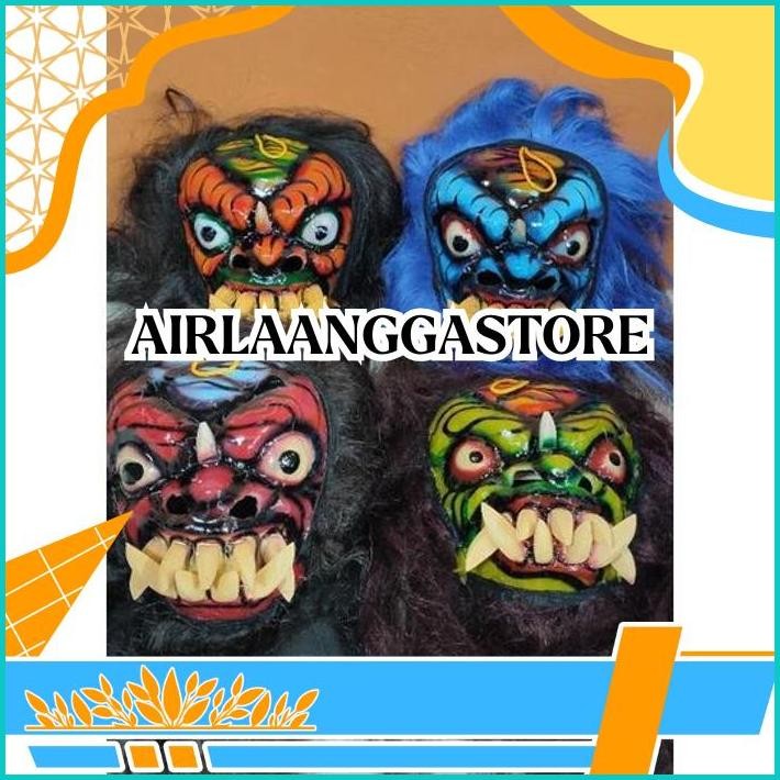 READY Topeng Buto Ijo / Topeng Gedruk Mika / Topeng Tradisional Gedruk Mika / Topeng Rampak Buto DIS