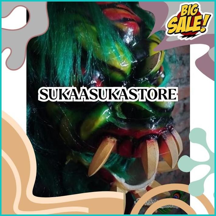 GEDRUKAN TOPENG MOSTER GEDRUK /TOPENG SPON MAINAN GIGI KAYU SERAM /TOPENG GERDUK DISKOM