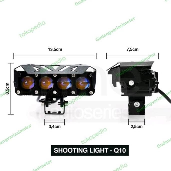 Luminos Led Q10 Harga Satuan, Lampu Laser Super Terang, Devil Merah