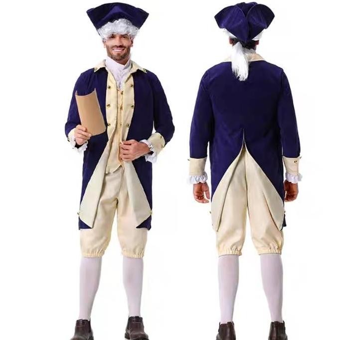 European England Man William Shakespeare Halloween Costume Pria Man Costume Halloween  Pria Dewasa E