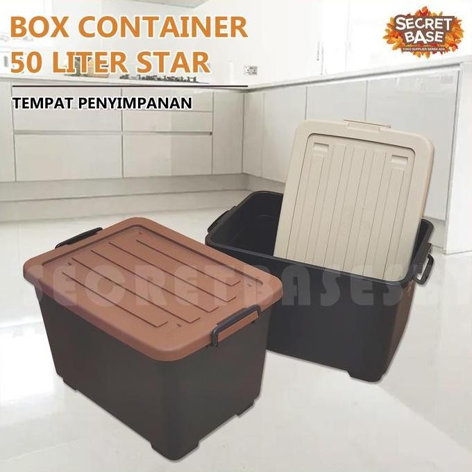 BOX STAR 50 LITER + RODA - Kontainer Box Plastik / Container Box