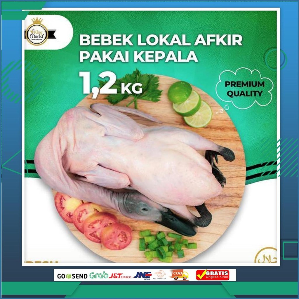 Daging Bebek Lokal Afkir 1,2 Kg Pakai Kepala Fresh / Frozen Sameday