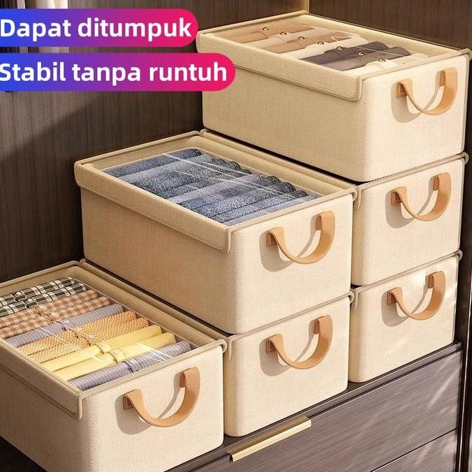 Peningkatan Baru Storage box Rangka Baja Tutup super Storage box organizer tahan debu dan kelembaban