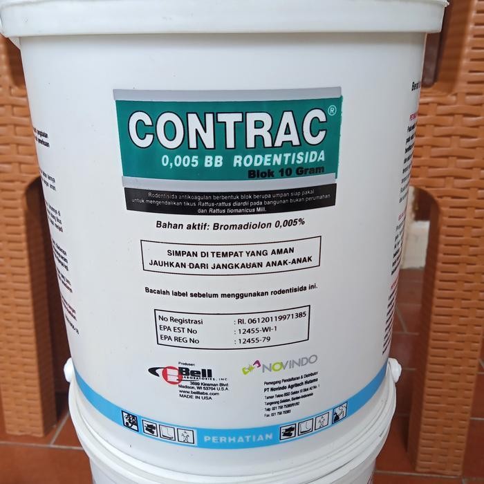 Racun tikus super ampuh CONTRAC 0,005 bahan aktif bromadiolon 0,005%