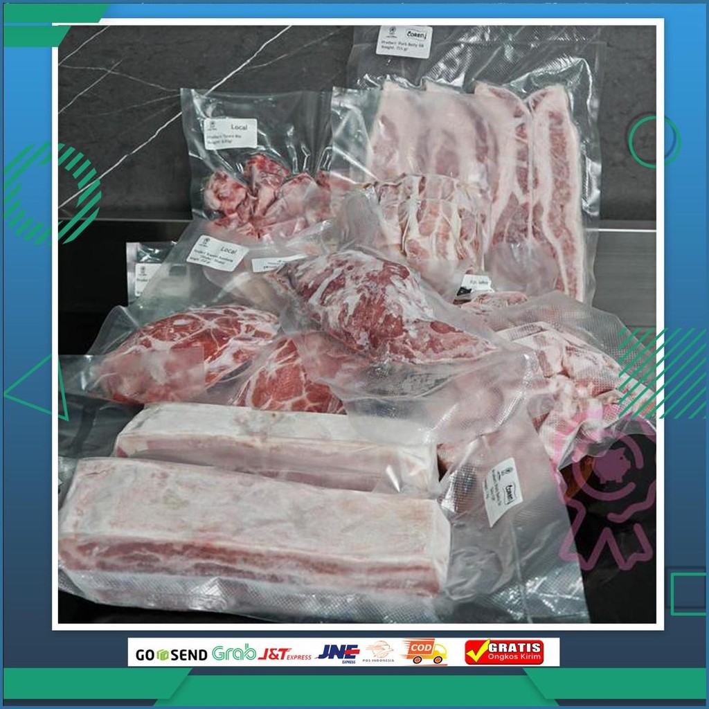 Samcan (Pork Belly) Skin-On - Import (Denmark) 1Kg (Frozen) Non Halal