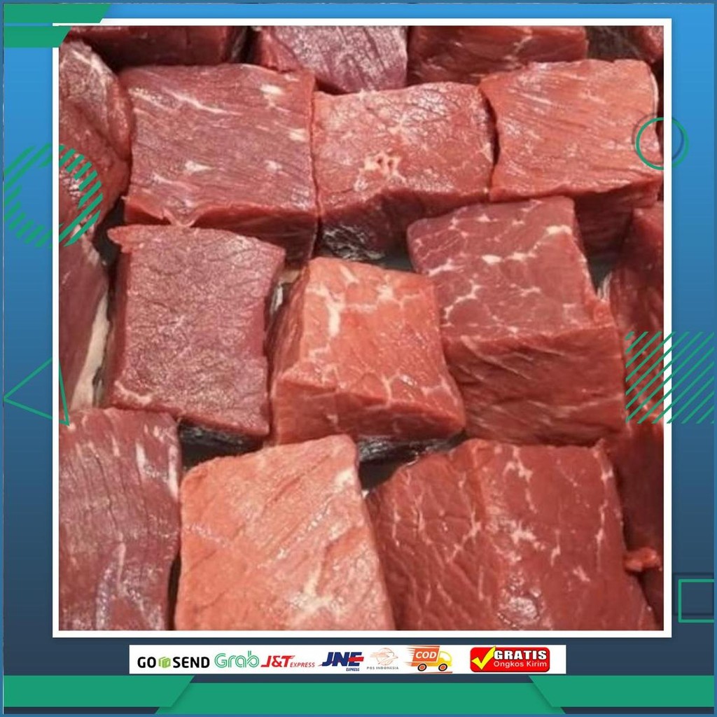 Daging Rendang Potong 1Kg Impor - Rendang Sapi Gosend
