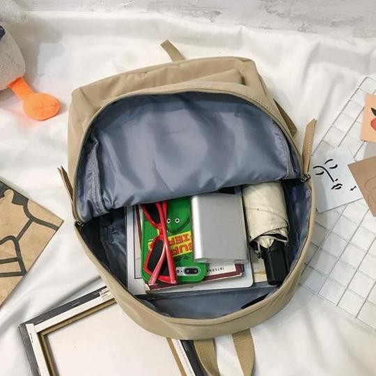 Baru - Ransel Remaja Gaya Korea Fashion Ransel Kanvas Kasual Ransel Wanita Ransel Laptop Sekolah Tas