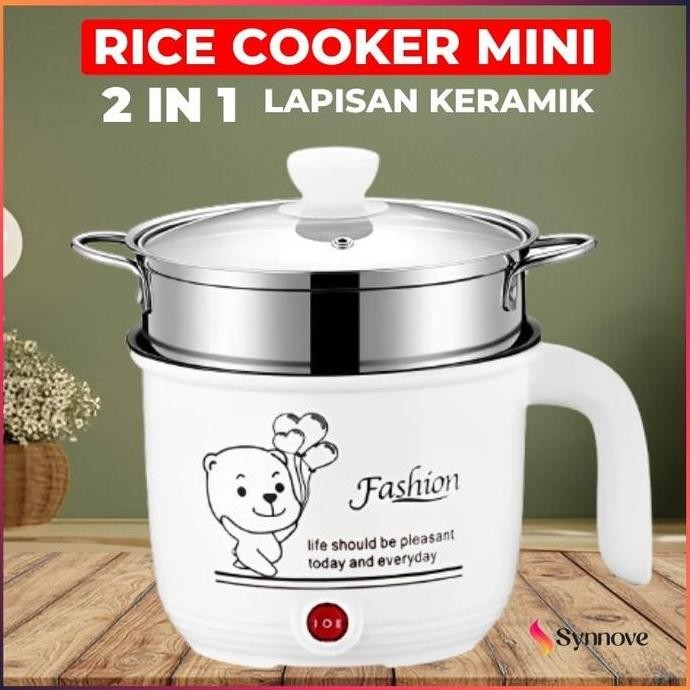 Food Steamer Panci Kukus 2 In 1 Panci Listrik Serbaguna Low Watt Multifungsi WAR