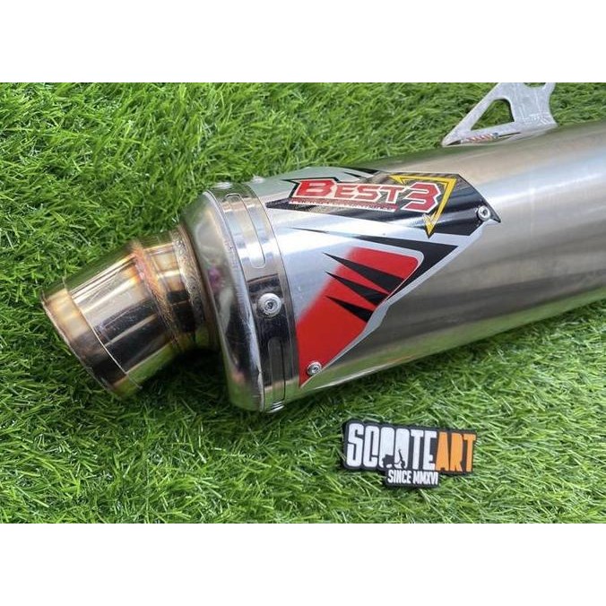 Knalpot Best 3 Trioval Fullsystem Vespa Iget / Non Iget