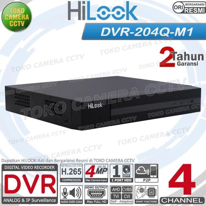 Decorder Cctv 4Ch Hilook Dvr 204Q M1 4 Channel 4Mp 5Mp