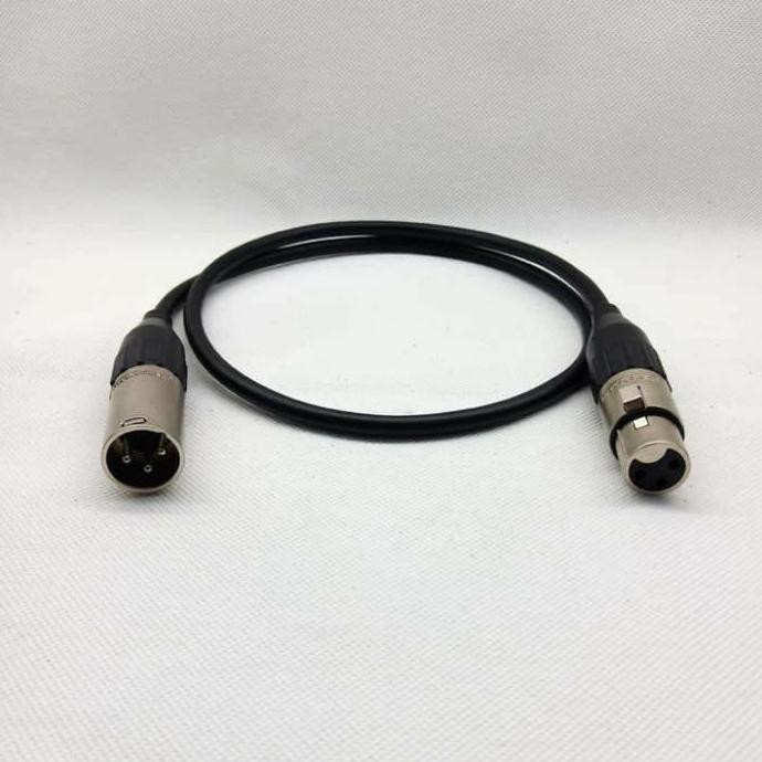 Kabel Audio Canare 30/50Cm+Jack Amphenol Xlr Male To Amphenol Xlr F