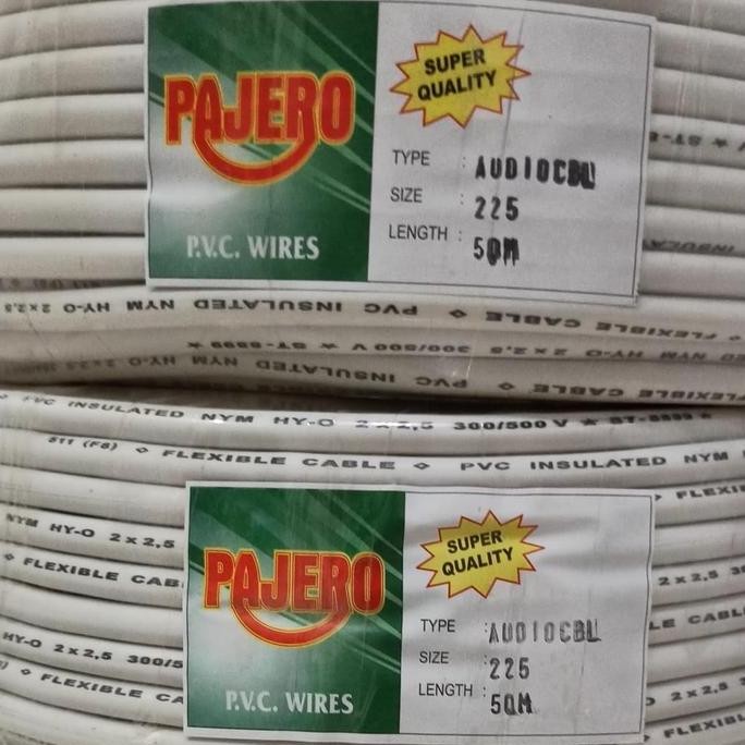 Kabel Listrik / Audio Serabut Pajero 2X2,5 (50M) - Putih