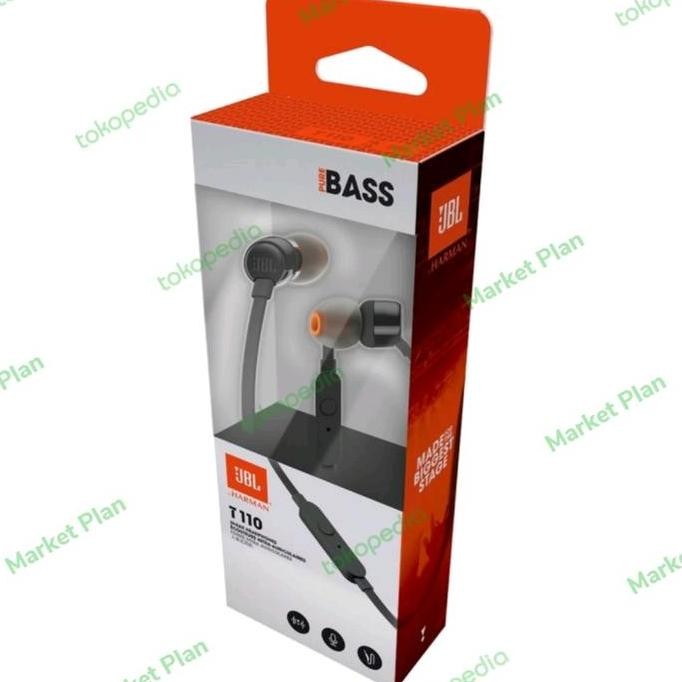 Jbl T110 Headphones Headset Witch Mic Garansi Resmi