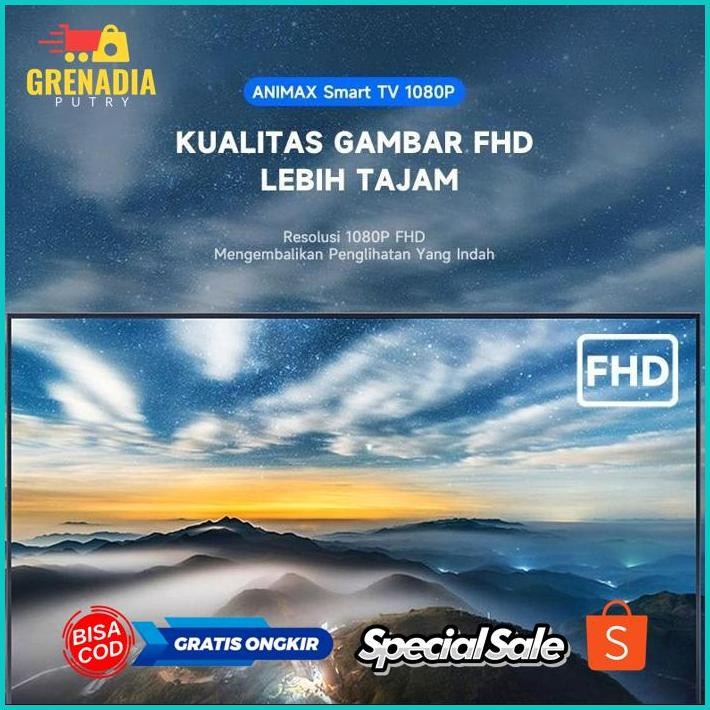 Beli Lokal Paling Laris Animax Sakura Smart Tv Digital 43 Inch Tv Led Android 14.0 Fhd Televisi Led 