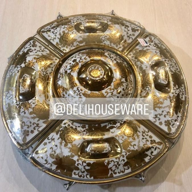 TERBARU - Prasmanan Keramik Bulat 17inch / Prasmanan Set Premium