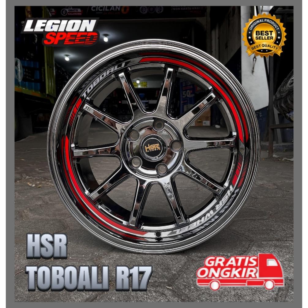 VELG HSR BLACK CHROME RING 17 UNTUK INNOVA HRV RUSH DLL HSR TOBOALI R17 FREE ONGKIR