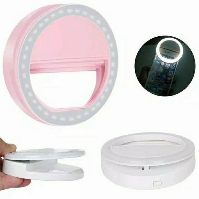 Salt Selfie Ring Fill Light Lampu 3 Mode Led Selfie Rechargeable Charm Eyes If56