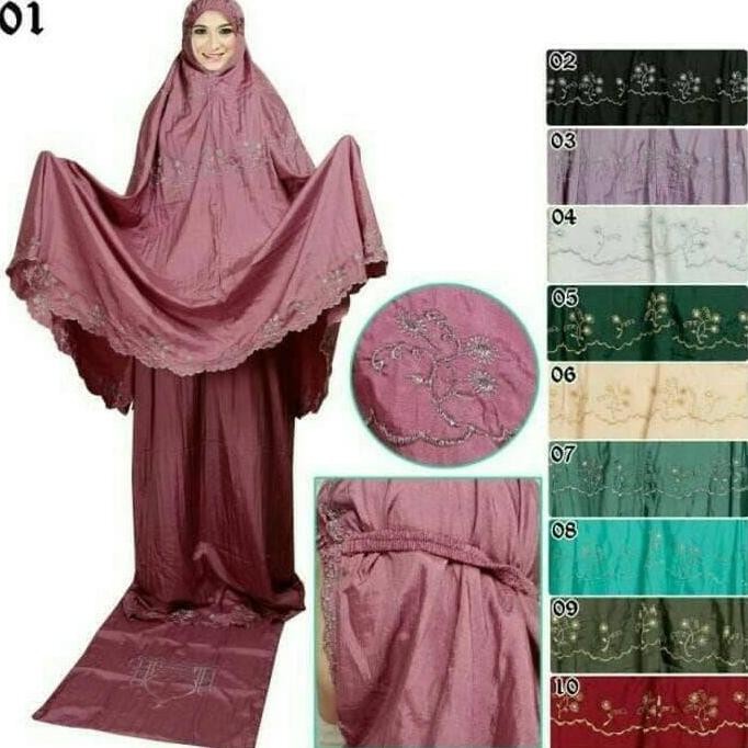 Mukena Parasut Super Bordir Jumbo