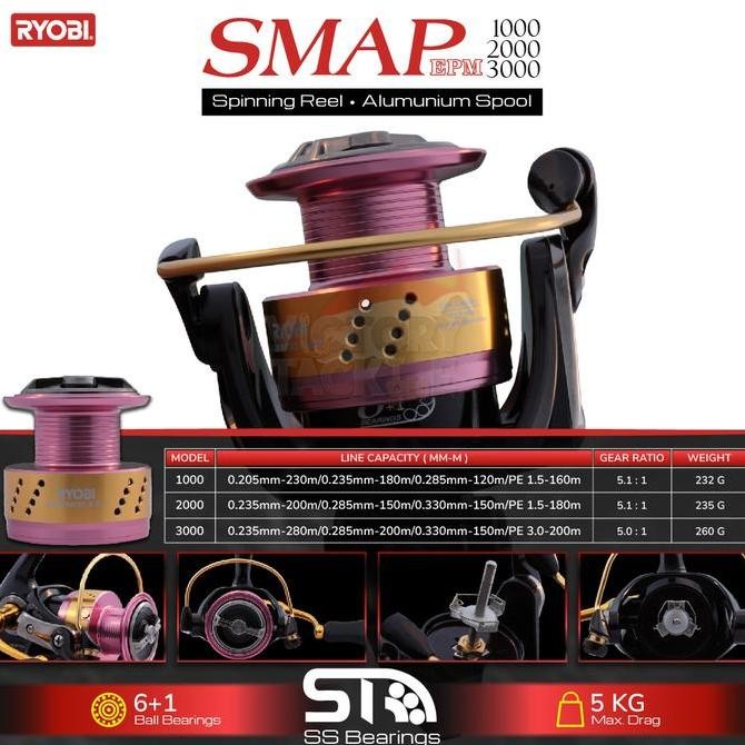 RYOBI JAPAN SMAP EPM REEL POWER HANDLE METAL SPOOL