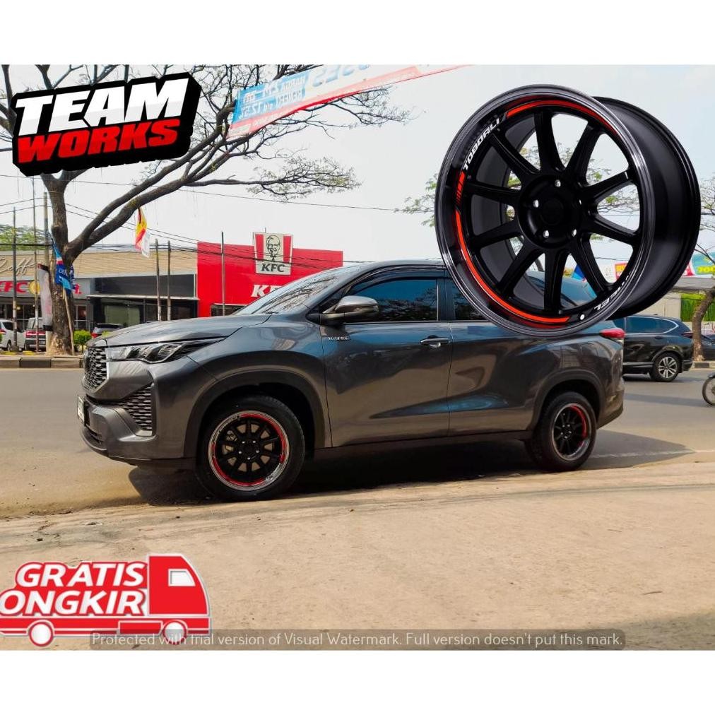 VELG RACING INNOVA ZENIX RING 18 HSR TOBOALI RALLY LOOK R18 PELEK CELONG PCD 5X114,3 BLACK CHROME