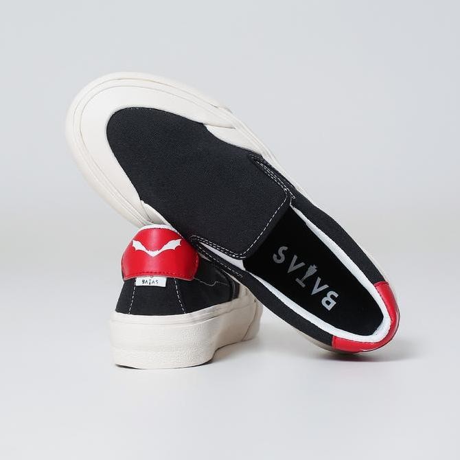 Sepatu Sorre Slip On Vulkanized Canvas Flat Black Pria Wanita - Kasual