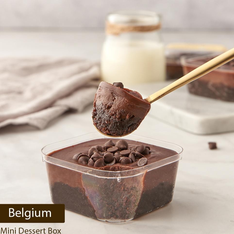 Mini Dessert Box Beium Chocolate Mbun Brownies Panggang Dessert Box Coklat Keju Makanan Ringan