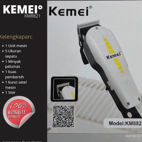 Mesin Cukur Rambut Listrik Original Kemei KM-8821 / Alat Cukur Rambut Elektrik Kemei KM8821
