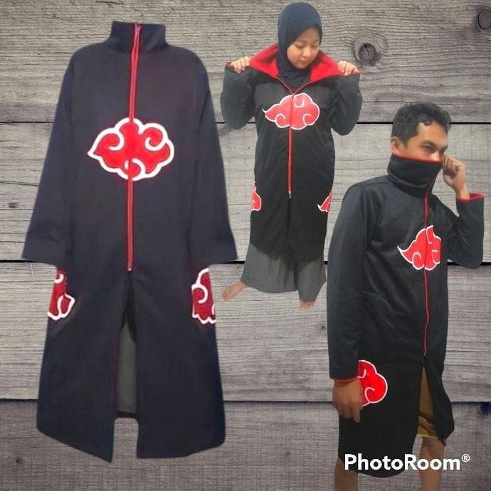 JAKET JUBAH SWEATER HOODIE AKATSUKI KERAH-JUBAH ANAK-JUBAH DEWASA-JUBAH PRIA-JUBAH WANITA-JUBAH AKAT