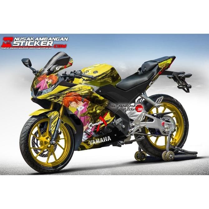 Decal Stiker R15 V3 VVA 155 Dragon Samurai X Kuning Sticker Full Body Motorcycle Original