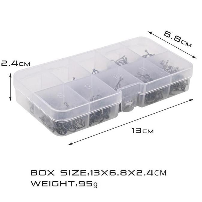 Sougayilang 500 pcs kail pancing kail pancing carbon kail pancing set 3~12 mata kail pancing Kuat Be