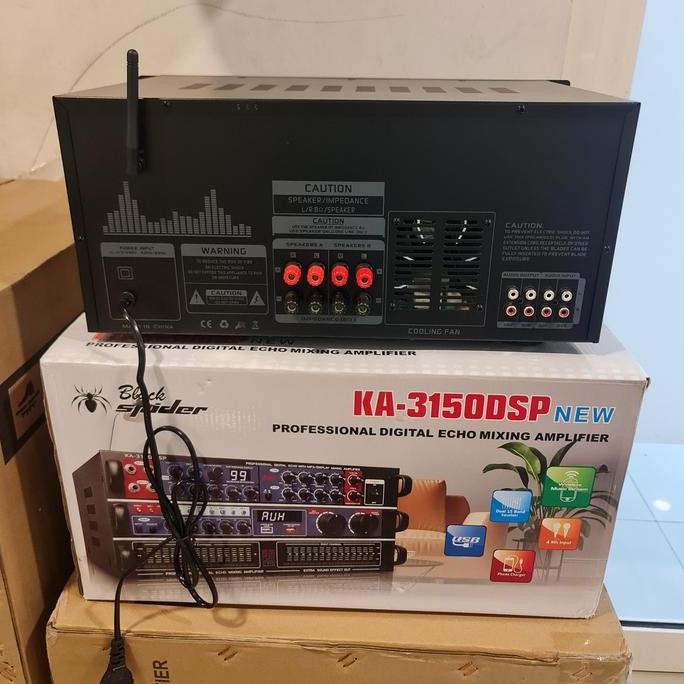 Power Mixer Blackspider 3 Susun Usb Sd Bluetooth Eq Bbe Baru