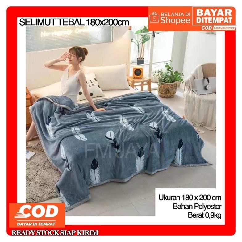 [GP77] SELIMUT TEBAL BULU 1KG 180x200CM || SELIMUT BULU IMPORT HALUS / SELIMUT DEWASA / SELIMUT BULU