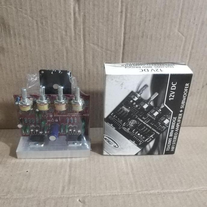 Kit Power 12V Platinum Tda2005 80W Amplifier+Subwoofer