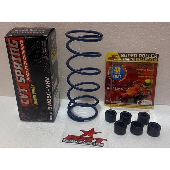 PAKET KIRIAN BRT PERCVT+ROLLER BLACKDIAMOND BRT VARIO 125 OLD SUPERSPRING BRT VARIO 125/150 LED NEW 