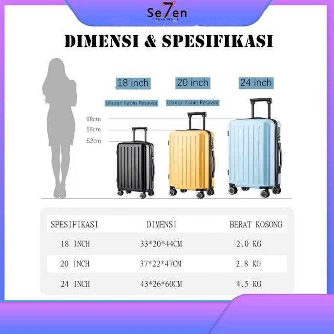 TERBARU - Koper Polo Set 18 inch + 24 Inch Original Polo Cabin Bagasi Size Koper