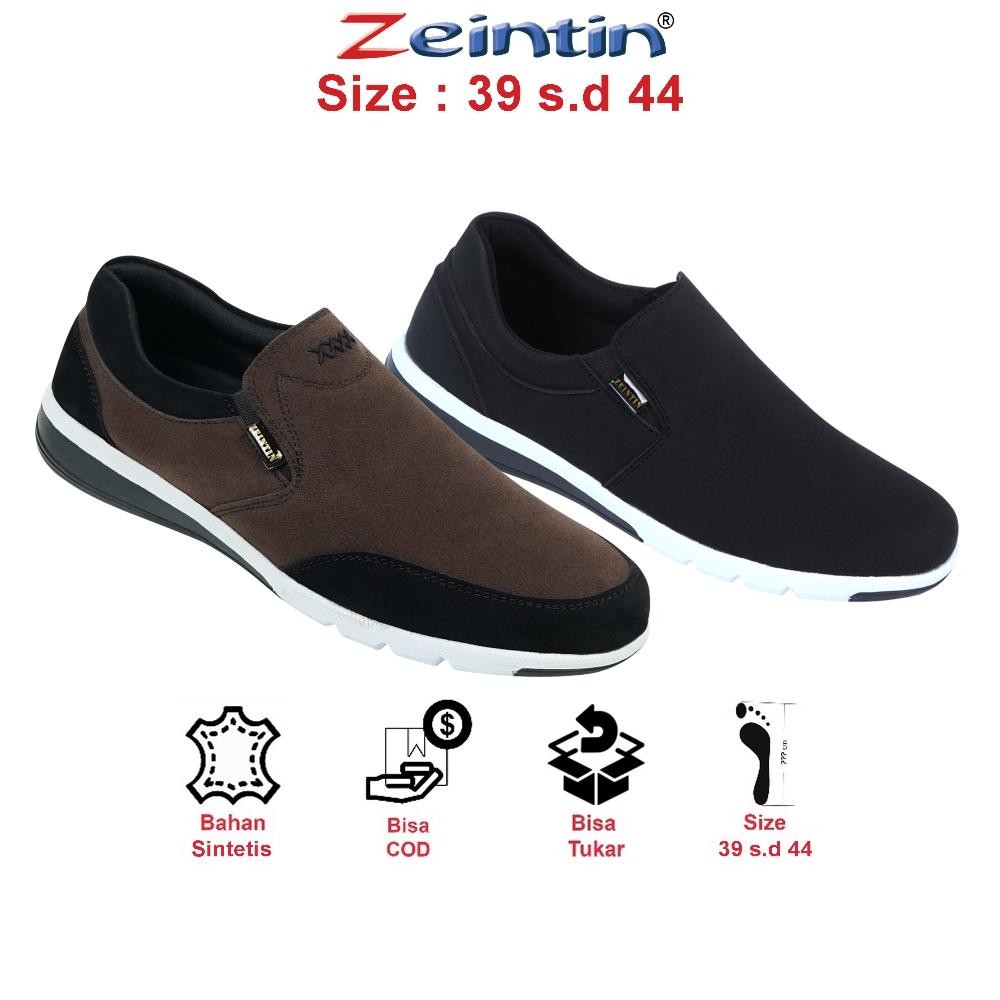 Berkualitas Zeintin - Sepatu kets Pria Original Zeintin I Hitam | Sepatu Sneakers Pria I Sepatu Kasu