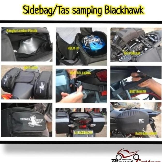 BLACKHAWK X ADV Sidebag Motor Lengkap Tas Motor Samping Side Bag dengan Cover Termurah Motorcycle Or
