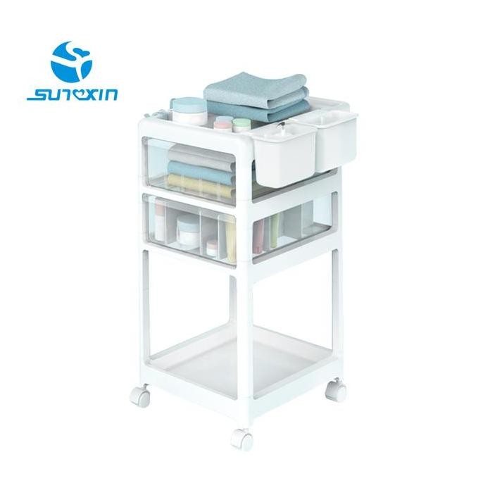 NEW - YOMI- Rak Trolley dorong S80/ Rak Aesthetic / Rak penyimpanan bayi / Laci penyimpanan / cabine
