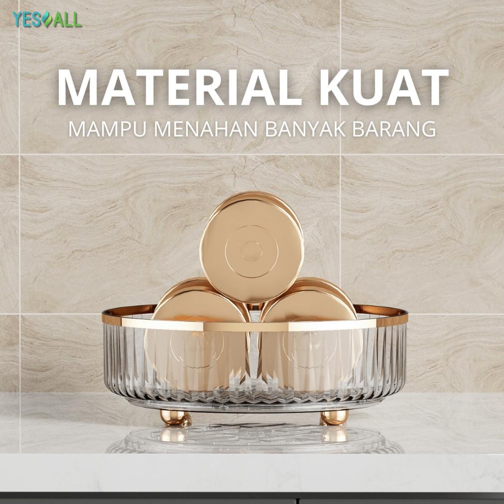 Miliki - YESALL Rak Kosmetik Aesthetic - Tempat Make Up Putar Rak Minum SNX008001 