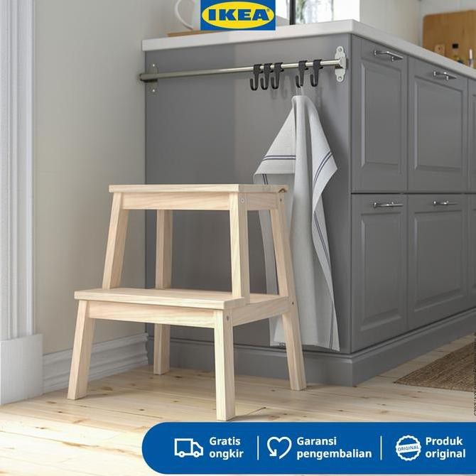 IKEA BEKVAM Bangku Tangga Serbaguna Bahan Kayu 50 cm